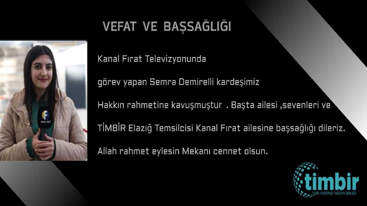 TİMBİR Genel Başkanı Dr. Süleyman Basa’dan Semra Demirelli için taziye mesajı