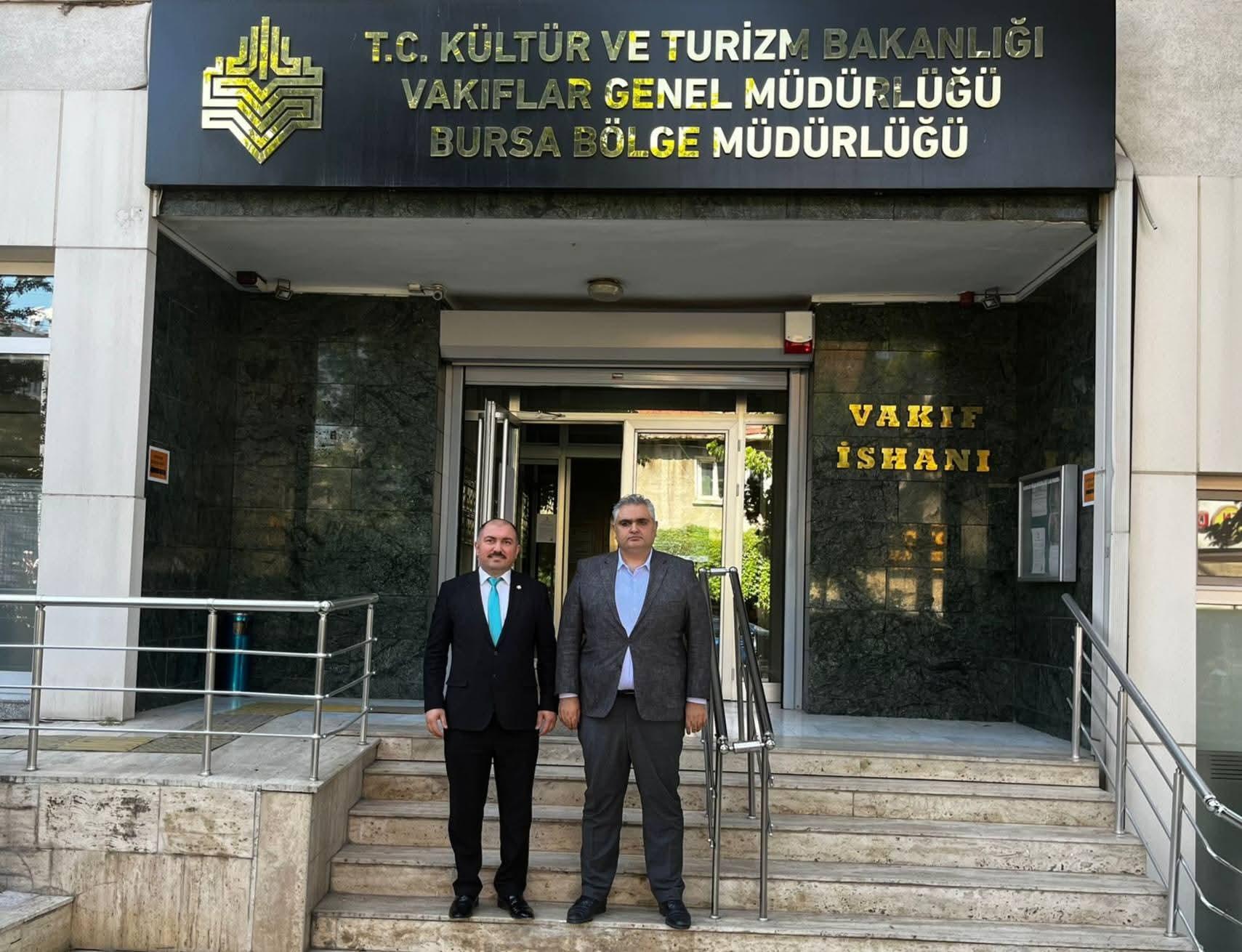 Bursa Vali Yardımcısı Kürşat Güleryüz’den Vakıflar Bölge Müdürü Haluk Yıldız’a Ziyaret