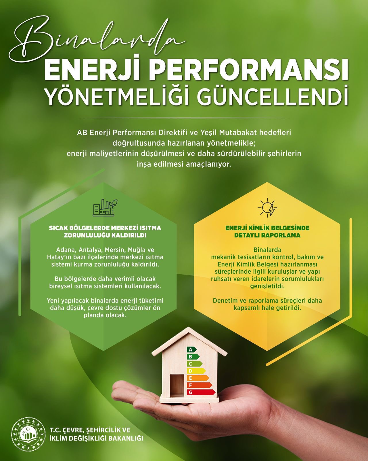 Binalarda Enerji Performansı Yönetmeliği Güncellendi