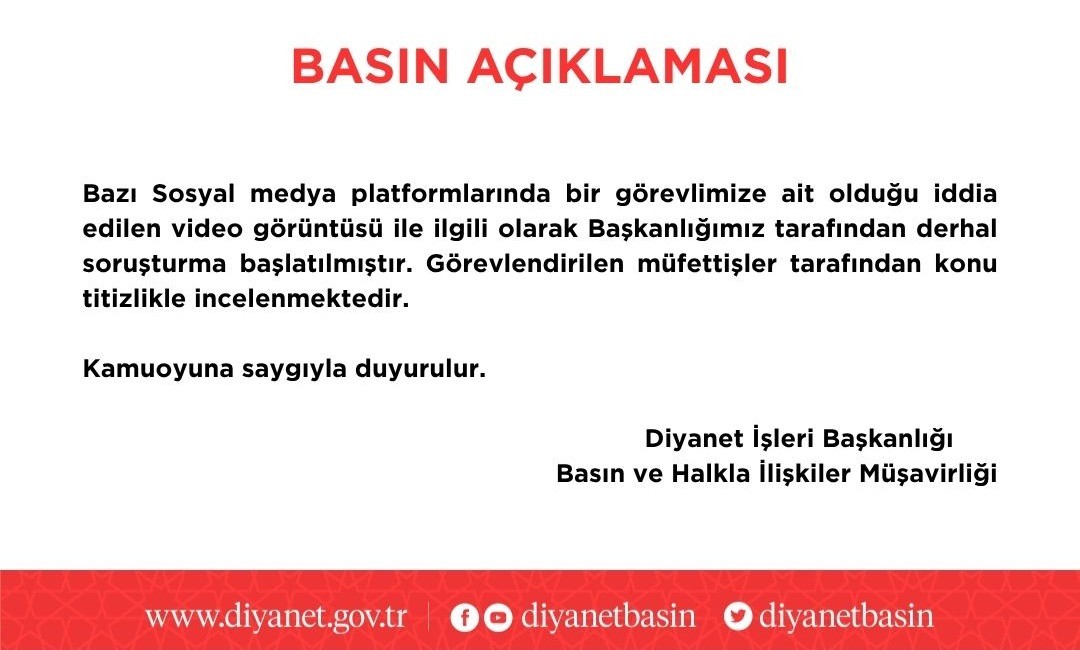 &nbsp; Diyanet İşleri Başkanlığı,