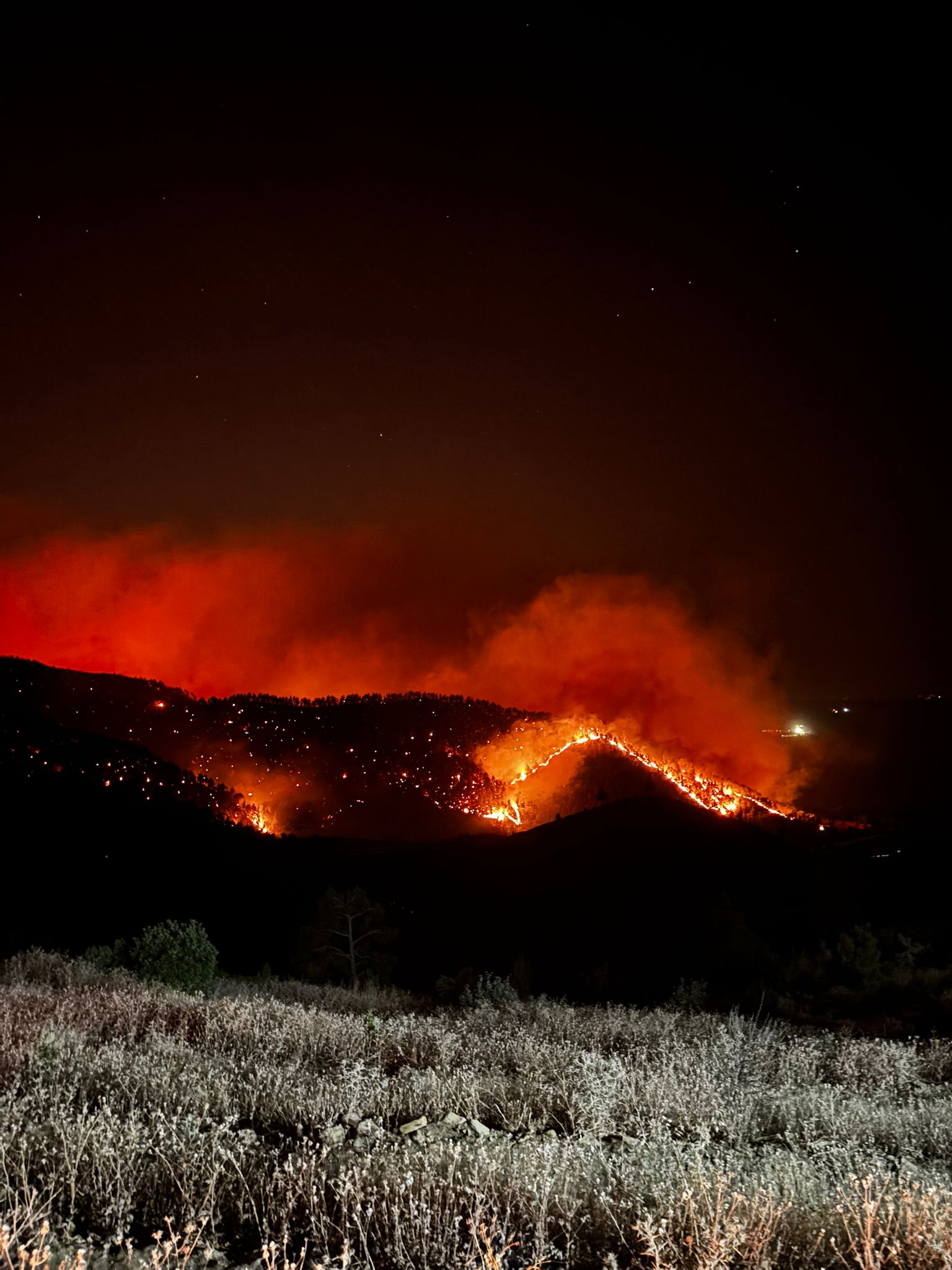 Kahramanmaraş Onikişubat’ta Çamlıbel ve Çakırdere Mevkiinde Orman Yangını