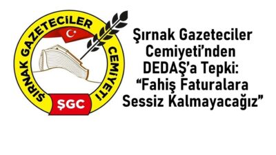 Şırnak Gazeteciler Cemiyeti, DEDAŞ’ın bölgedeki