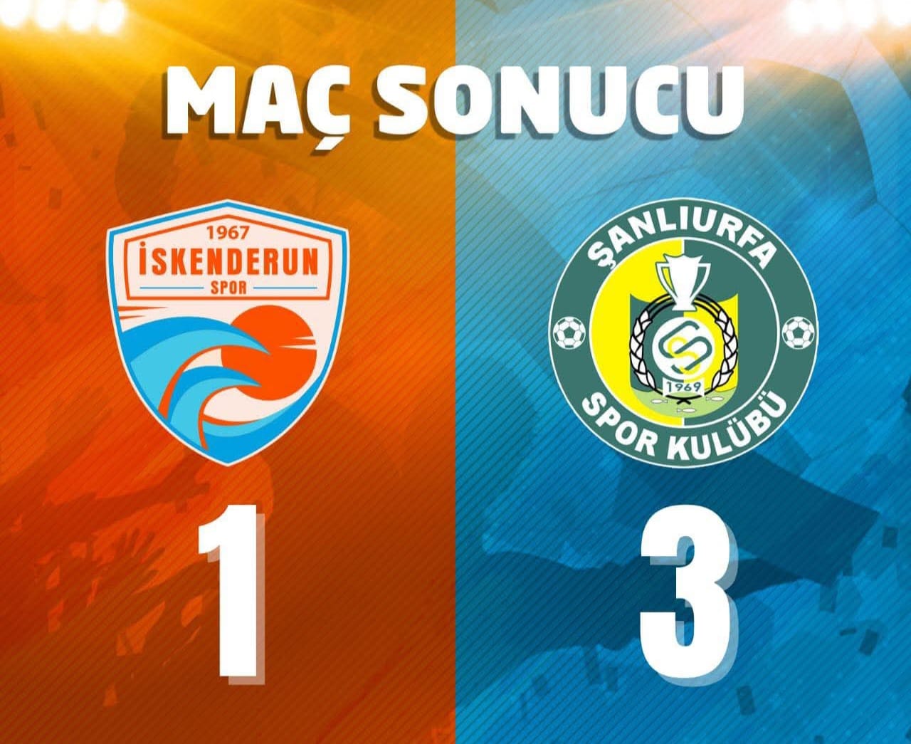 İskenderunspor Şanlıurfaspor Karşısında 3-1 Mağlup Oldu