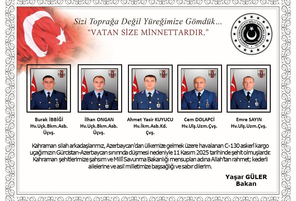 &nbsp; MSB’den Acı Haber