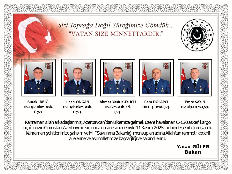 Gürcistan-Azerbaycan Sınırında Düşen Askeri Kargo Uçağında : 20 Askerimiz Şehit Oldu