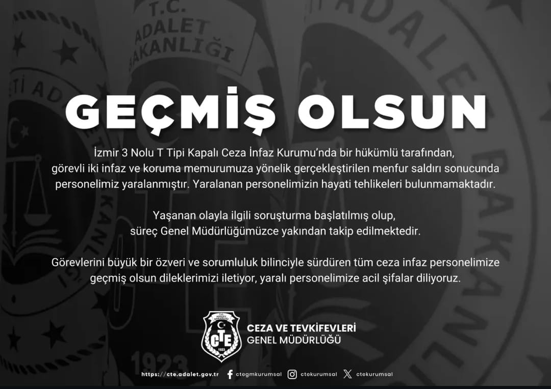 İzmir Cezaevinde Saldırı: İki İnfaz Koruma Memuru Yaralandı