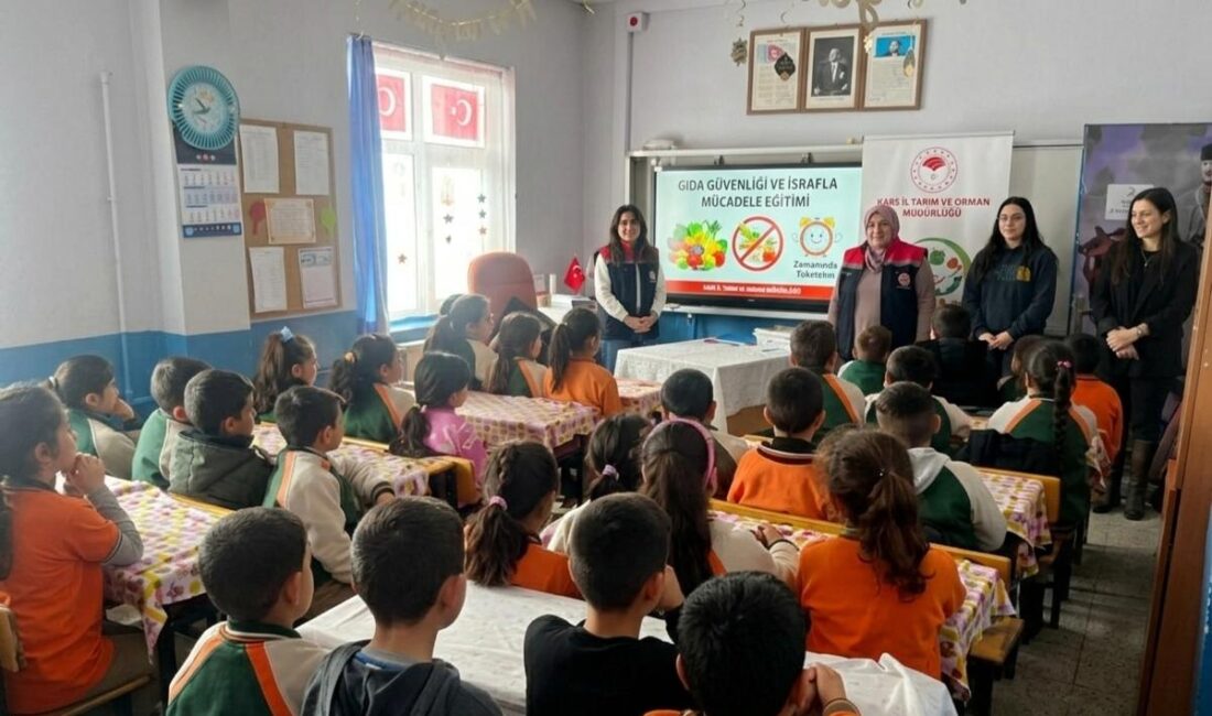Kars’ta Öğrencilere Gıda Güvenilirliği ve İsrafla Mücadele Eğitimi Kars’ta öğrencilere yönelik düzenlenen