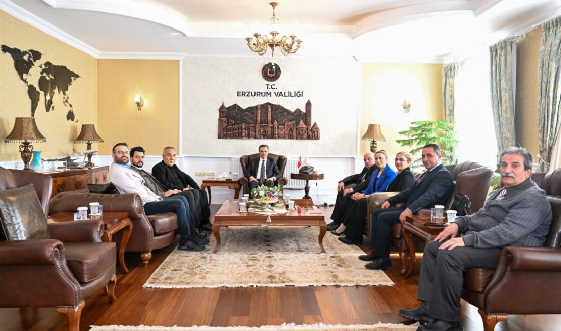 Erzurum Valisi Aydın Baruş’a Hayırlı Olsun Ziyareti Erzurum’da çeşitli sendika temsilcileri,