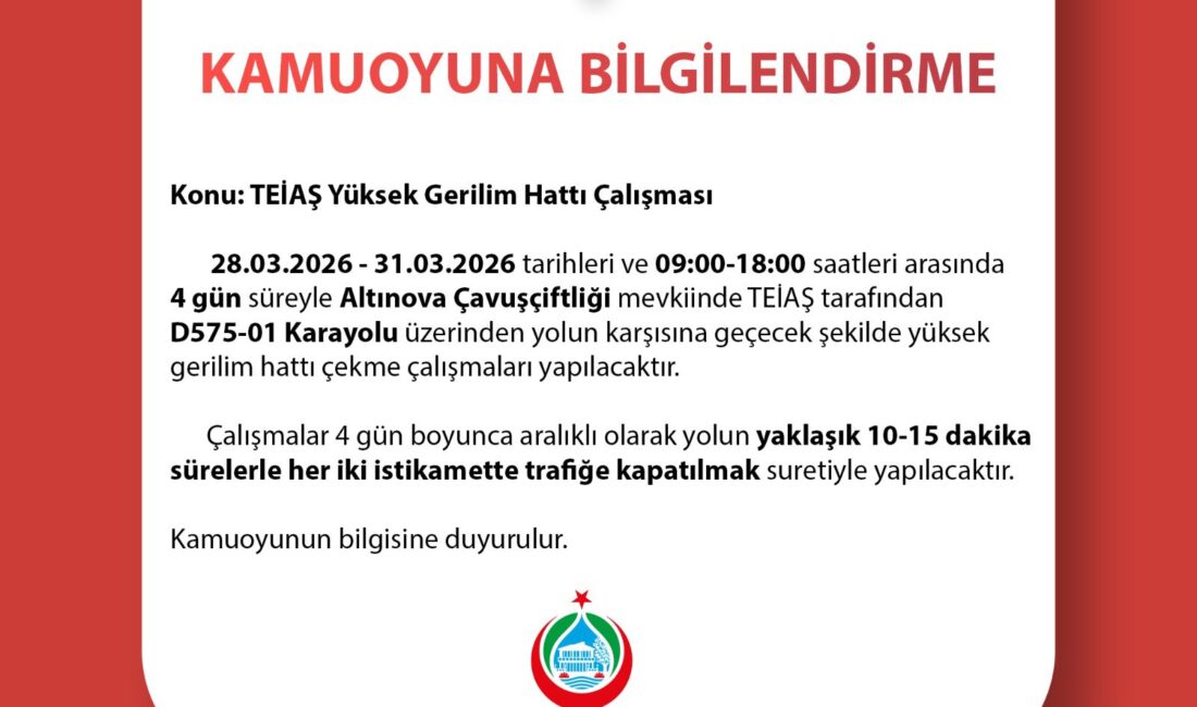 Altınova Mevkiinde Trafik Akışı