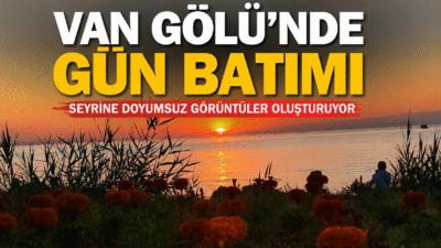 Van’da gün batımı sırasında bulutların