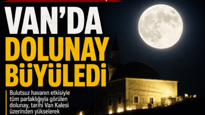 Van’da gün batımının ardından gökyüzünde