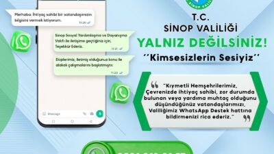 Sinop Valiliği, ihtiyaç sahibi vatandaşlara