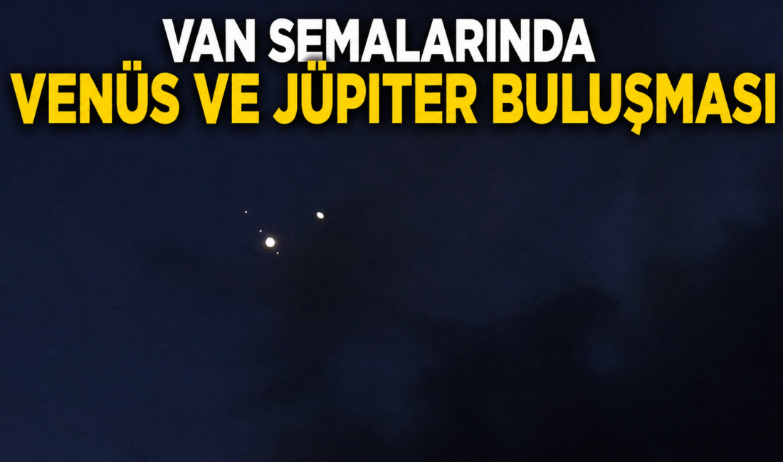Van’da akşam saatlerinde gökyüzünde aynı