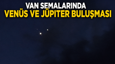 Van’da akşam saatlerinde gökyüzünde aynı