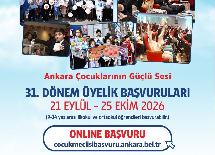 ABB Çocuk Meclisi 31. Dönem Başvuruları Başladı Ankara Büyükşehir Belediyesi (ABB)