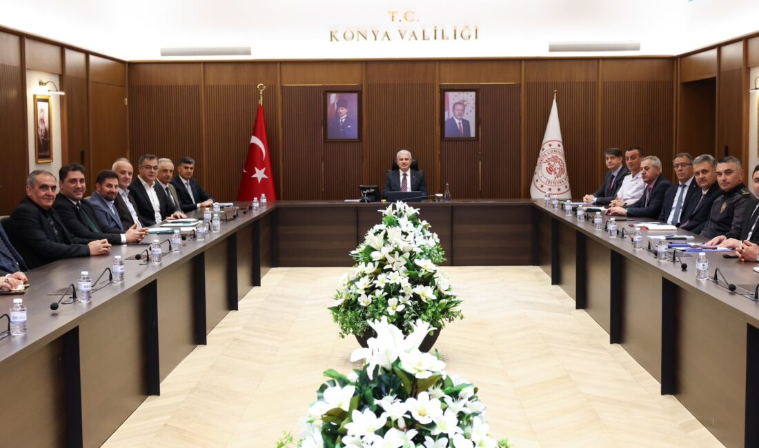 Konya’da İl Spor Güvenliği Kurulu Vali İbrahim Akın Başkanlığında Toplandı Konya Valisi İbrahim Akın