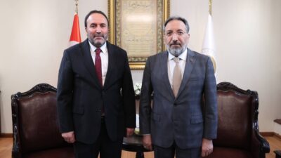 Diyanet İşleri Başkanlığında gerçekleştirilen kabule,