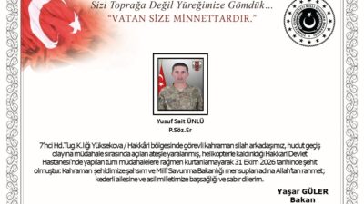 Hakkari’nin Yüksekova ilçesinde hudut geçişine