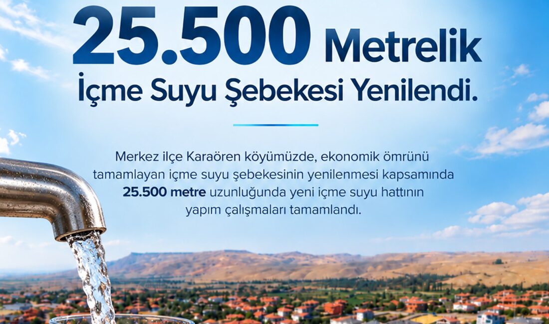 Aksaray’da Karaören Köyünün İçme Suyu Şebekesi Yenilendi Aksaray merkez ilçeye bağlı