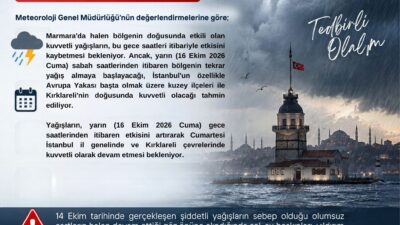 Meteoroloji Genel Müdürlüğü’nün son tahminlerine