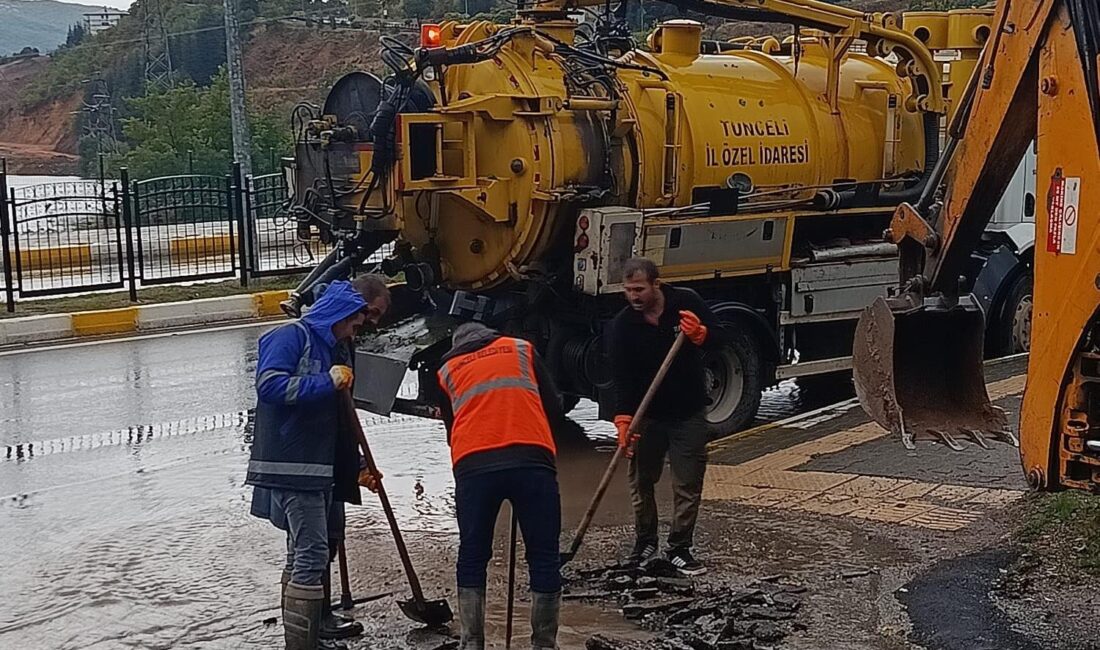 Tunceli’de Kuvvetli Yağış Sonrası Ekipler Teyakkuz Haline Geçti Tunceli genelinde etkisini artıran