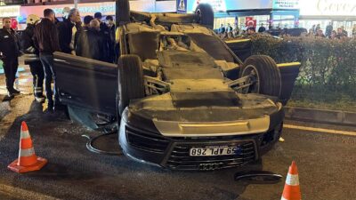 Tekirdağ’ın Çorlu ilçesinde kaygan zemin