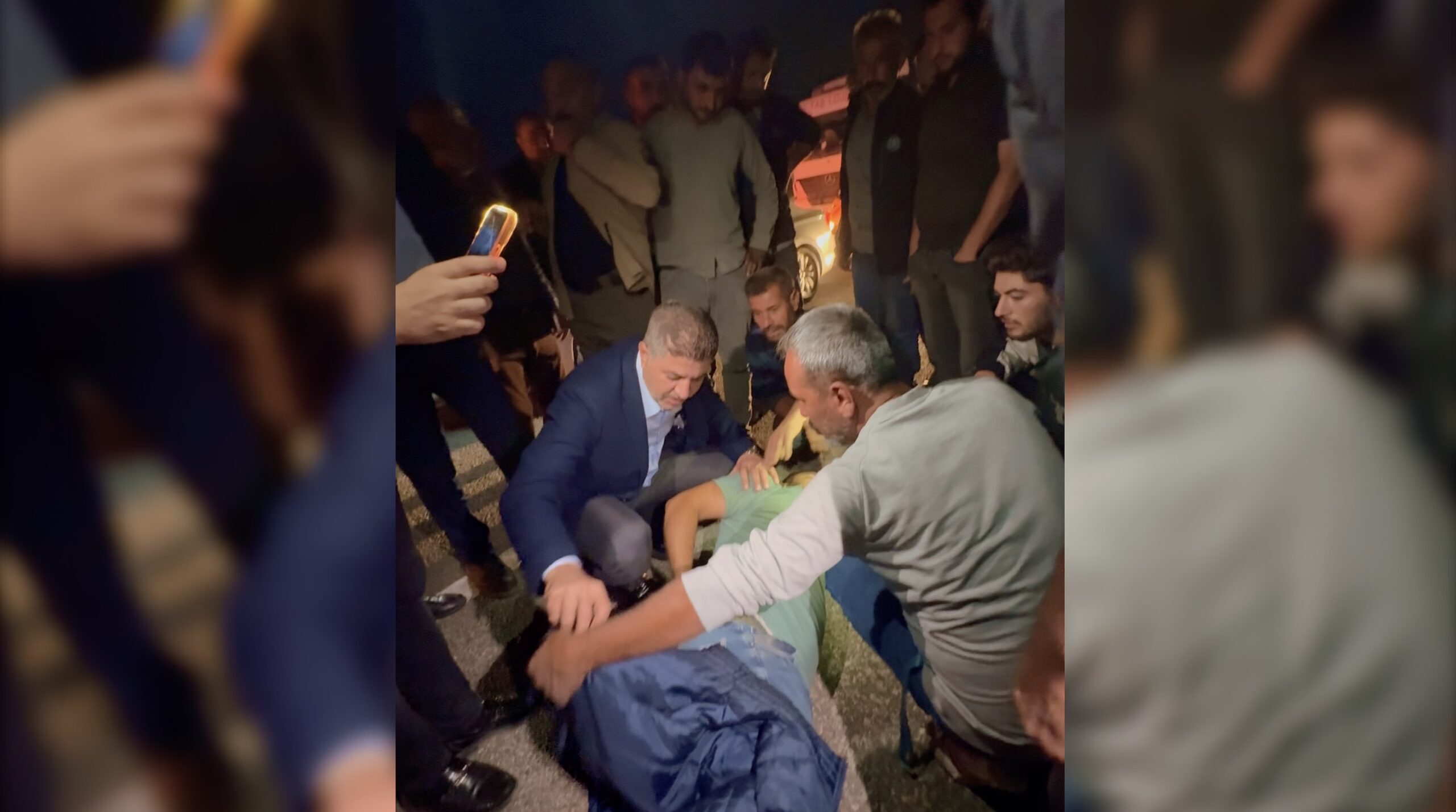 Adıyaman’da Trafik Kazasında Yaralanan Vatandaşın Yardımına Vali ve Milletvekili Koştu
