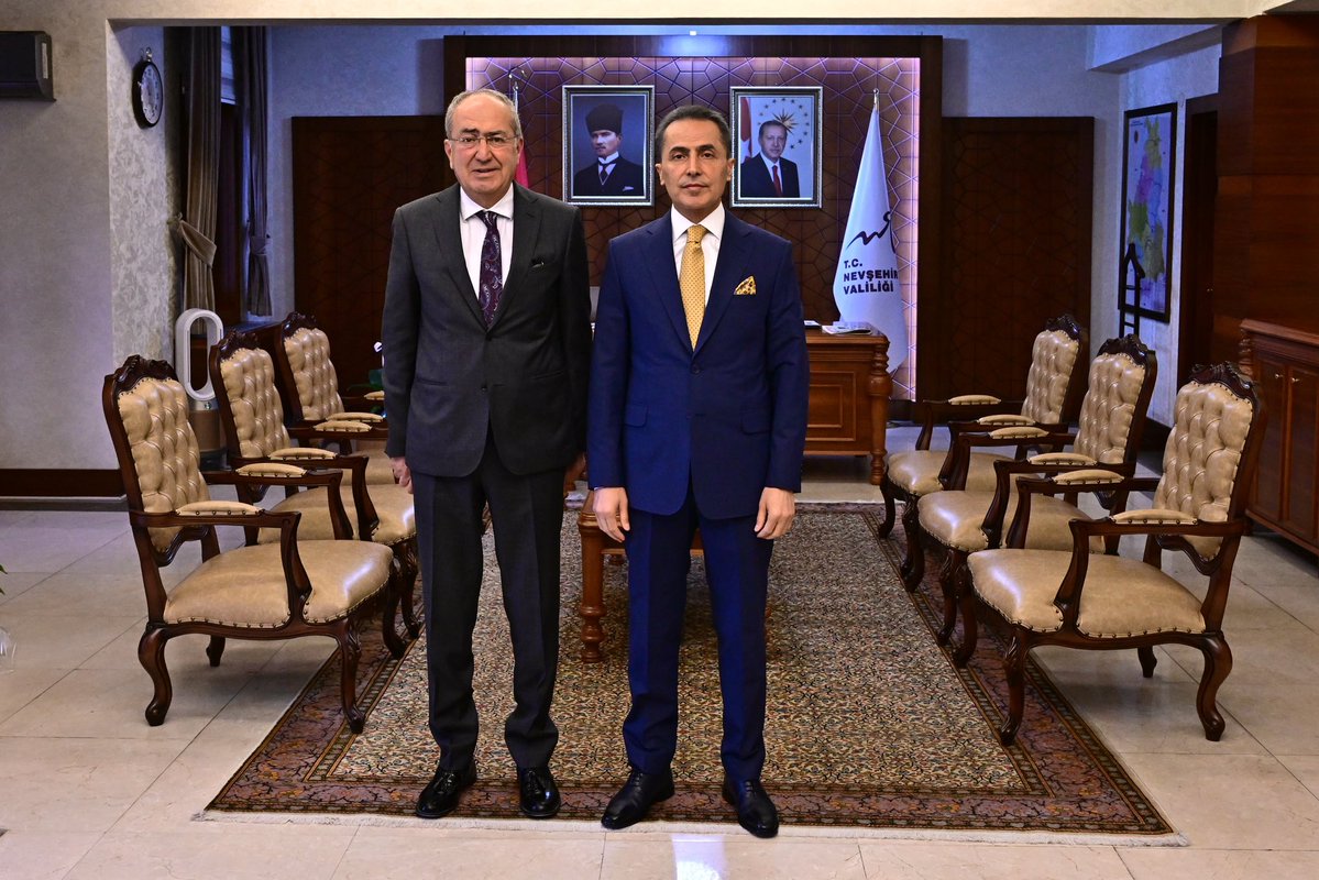 Nevşehir Valisi Hüseyin Kök, İspanya Fahri Konsolosu Hasan Turasan’ı Makamında Ağırladı